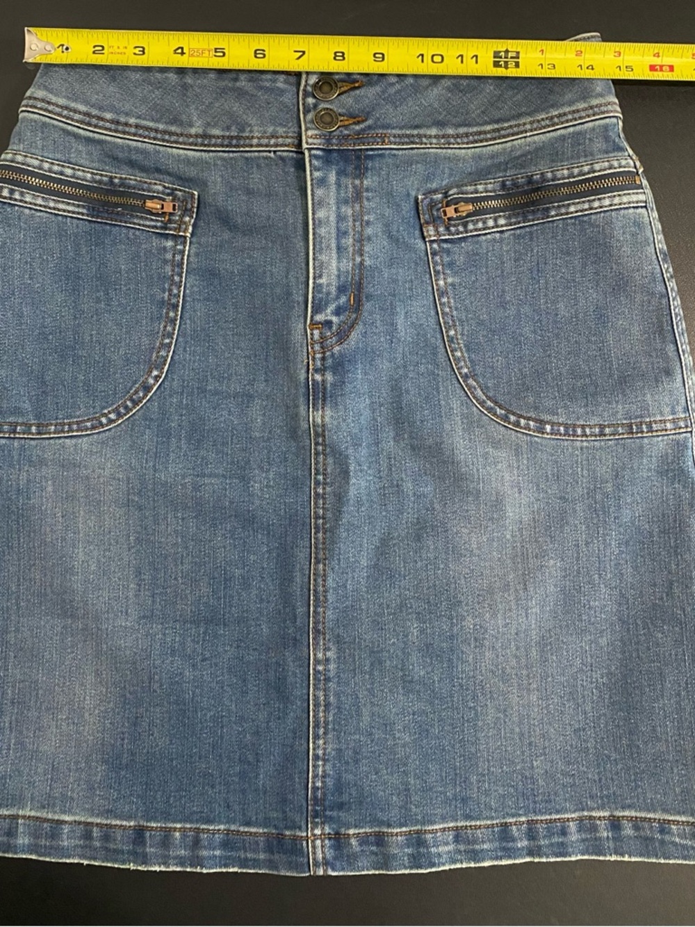 Prana New Organic Cotton Stretch Denim Cargo Mini Skirt Size 6 Medium Blue - Picture 5 of 11